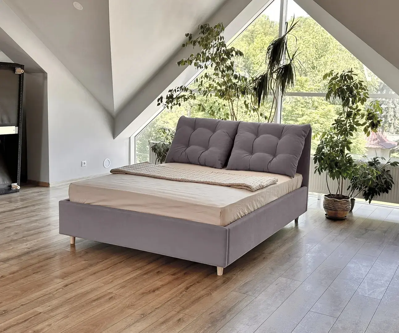 Pat Charmbed Confort Adele New 140x200 London 15 (Grey/Walnut)