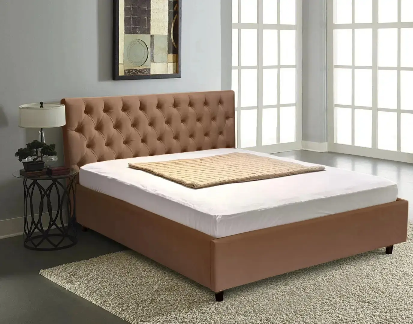 Кровать Charmbed Confort Elena 160x200 London 04 (Light Brown)