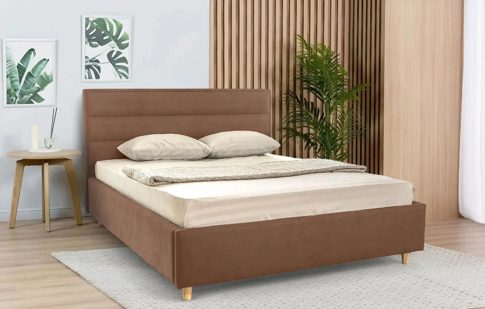 Кровать Charmbed Confort Lider 160x200 London 04 (Light Brown)