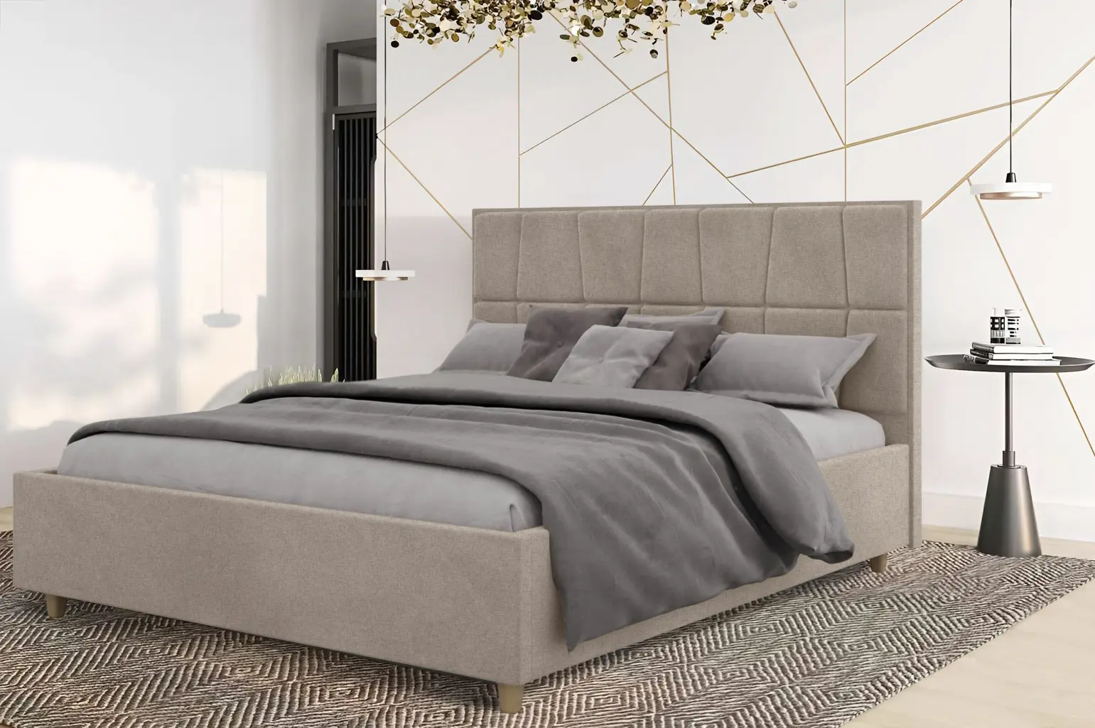 Pat Charmbed Confort Malvina Modern 140x200 Glow 04 (Stone/Walnut)