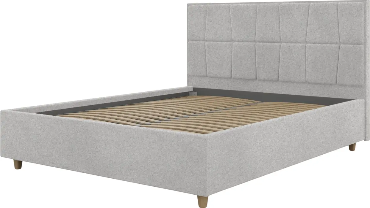 Кровать Charmbed Confort Malvina Modern 140x200 Glow 15 (Light Grey/Walnut)