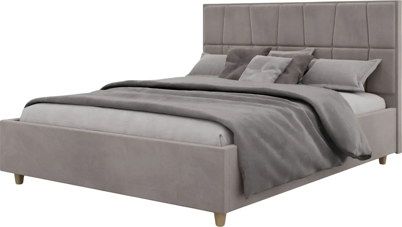 Pat Charmbed Confort Malvina Modern 160x200 Velluto 15 (Silver/Walnut)