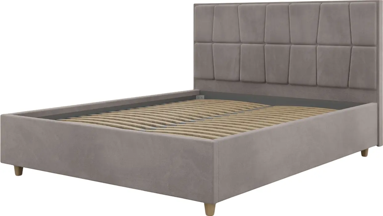 Pat Charmbed Confort Malvina Modern 160x200 Velluto 15 (Silver/Walnut)