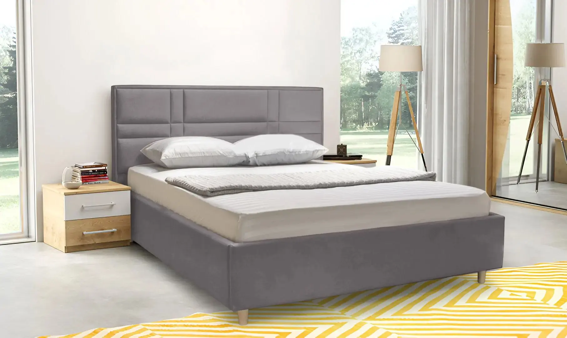 Кровать Charmbed Confort Maria Eco 160x200 London 15 (Grey)