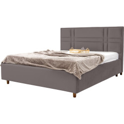Кровать Charmbed Confort Maria Modern 140x200 Velluto 16 (Grey/Walnut) Thumb