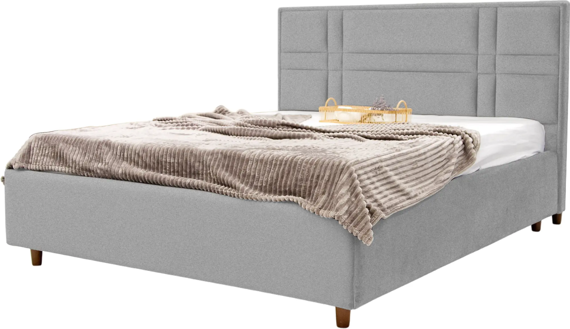 Pat Charmbed Confort Maria Modern 160x200 Glow 15 (Light Grey/Walnut)