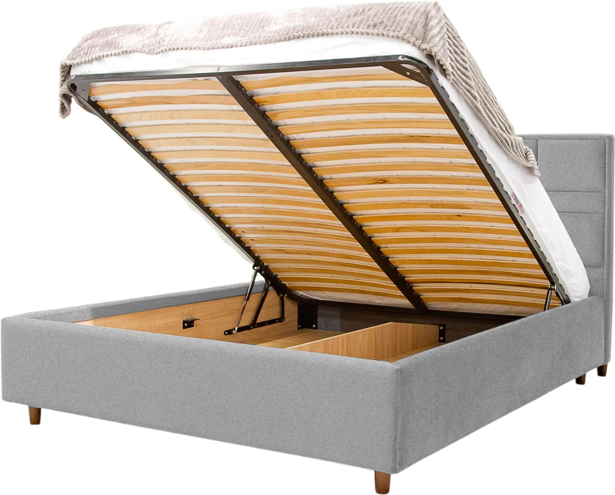 Pat Charmbed Confort Maria Modern 160x200 Glow 15 (Light Grey/Walnut)