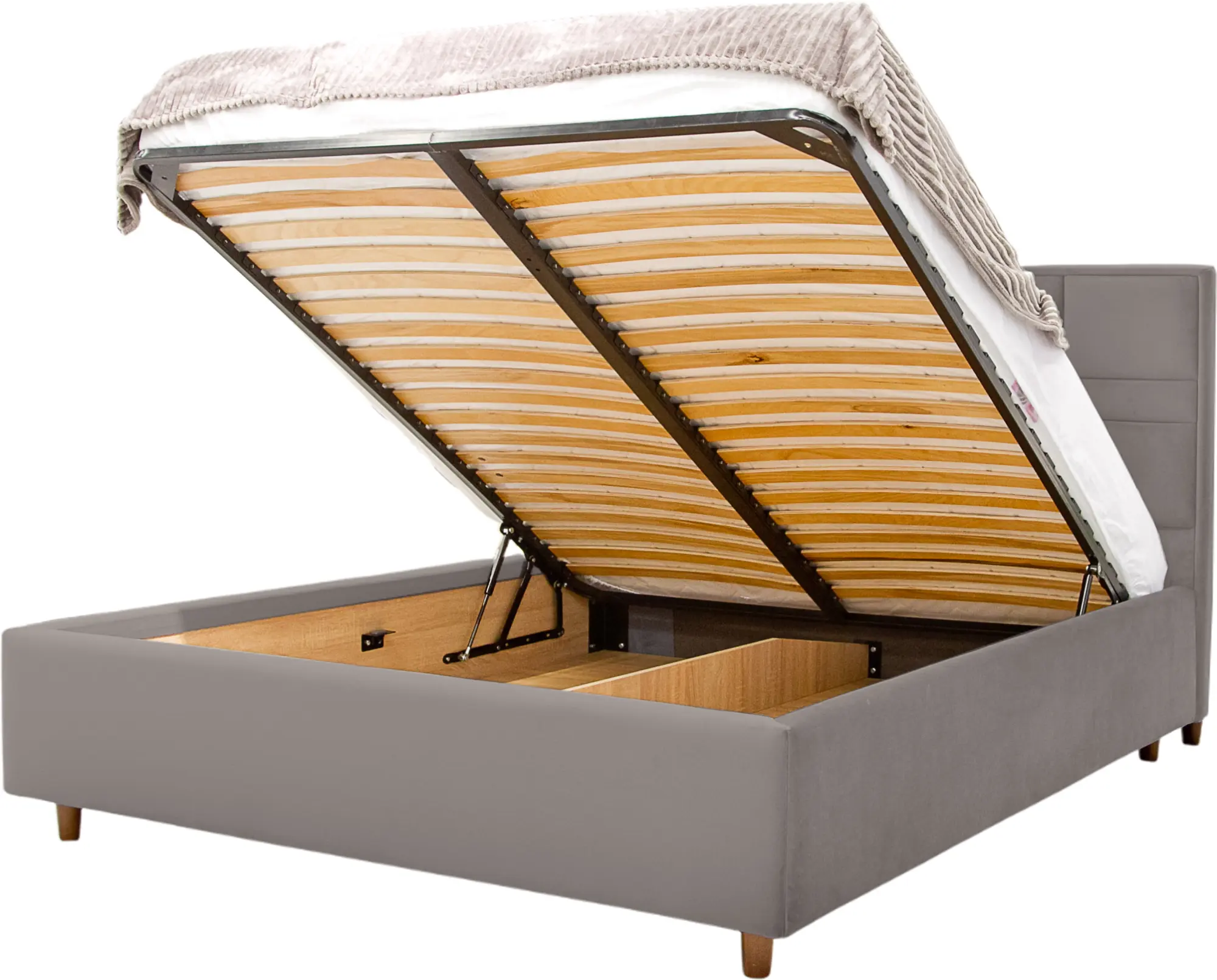 Pat Charmbed Confort Maria Modern 160x200 Velluto 15 (Silver/Walnut)