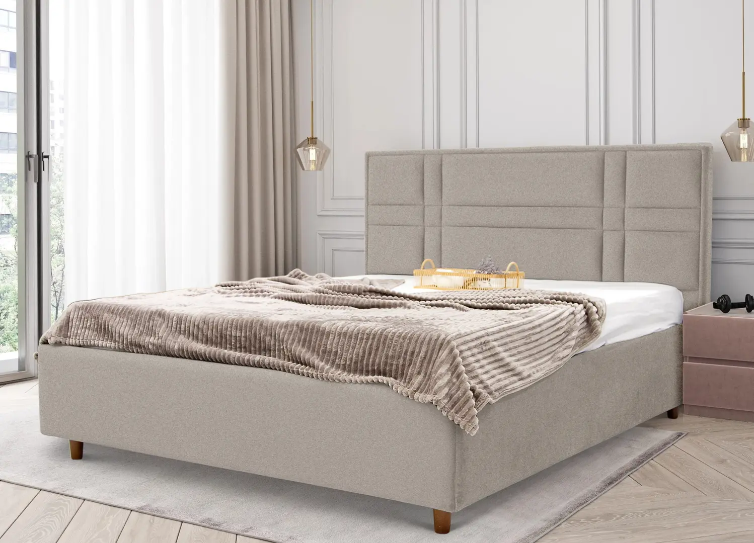 Pat Charmbed Confort Maria Modern 180x200 Glow 04 (Stone/Walnut)