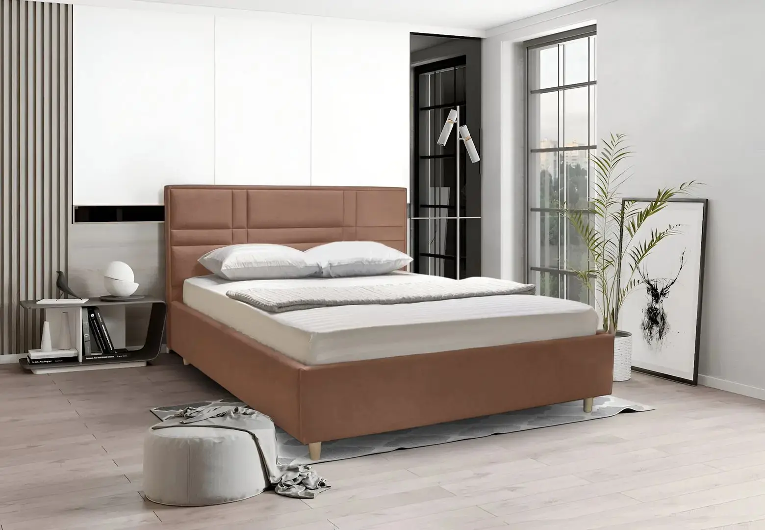 Pat Charmbed Confort Maria New 140x200 London 04 (Light Brown/Walnut)