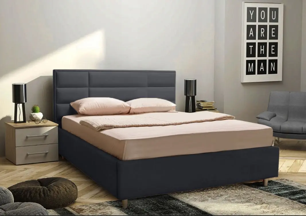 Pat Charmbed Confort Olivia London 16 180x200 (Dark Grey)