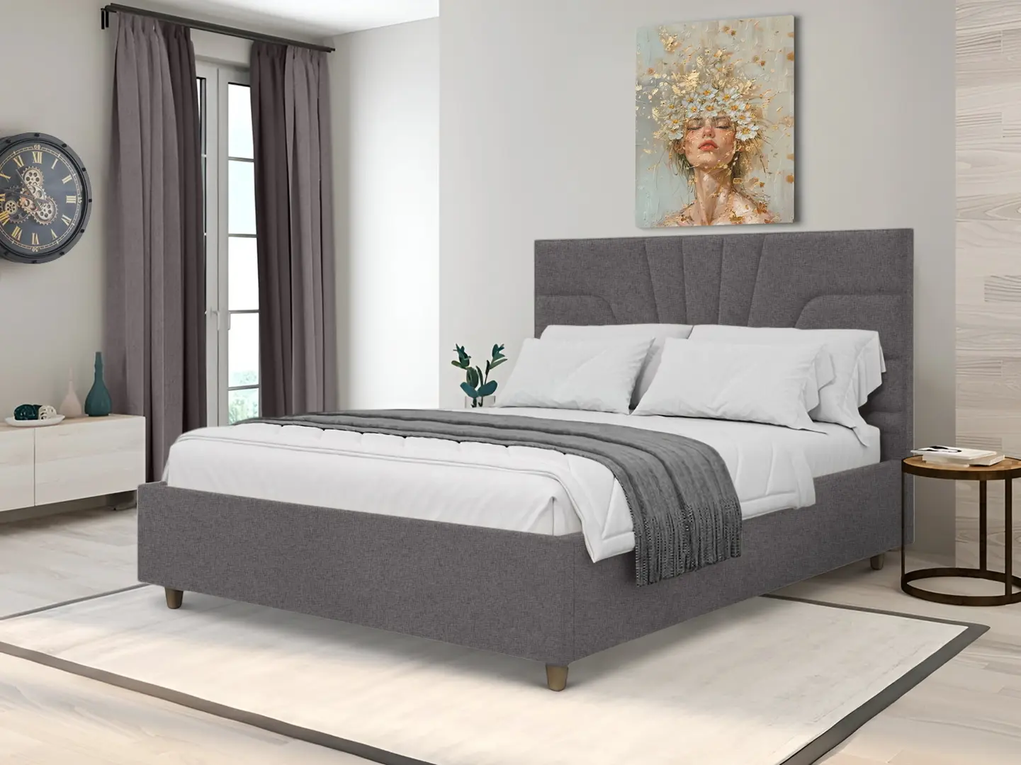 Pat Charmbed Confort Oxana Modern 140x200 Glow 19 (Anthracite/Walnut)