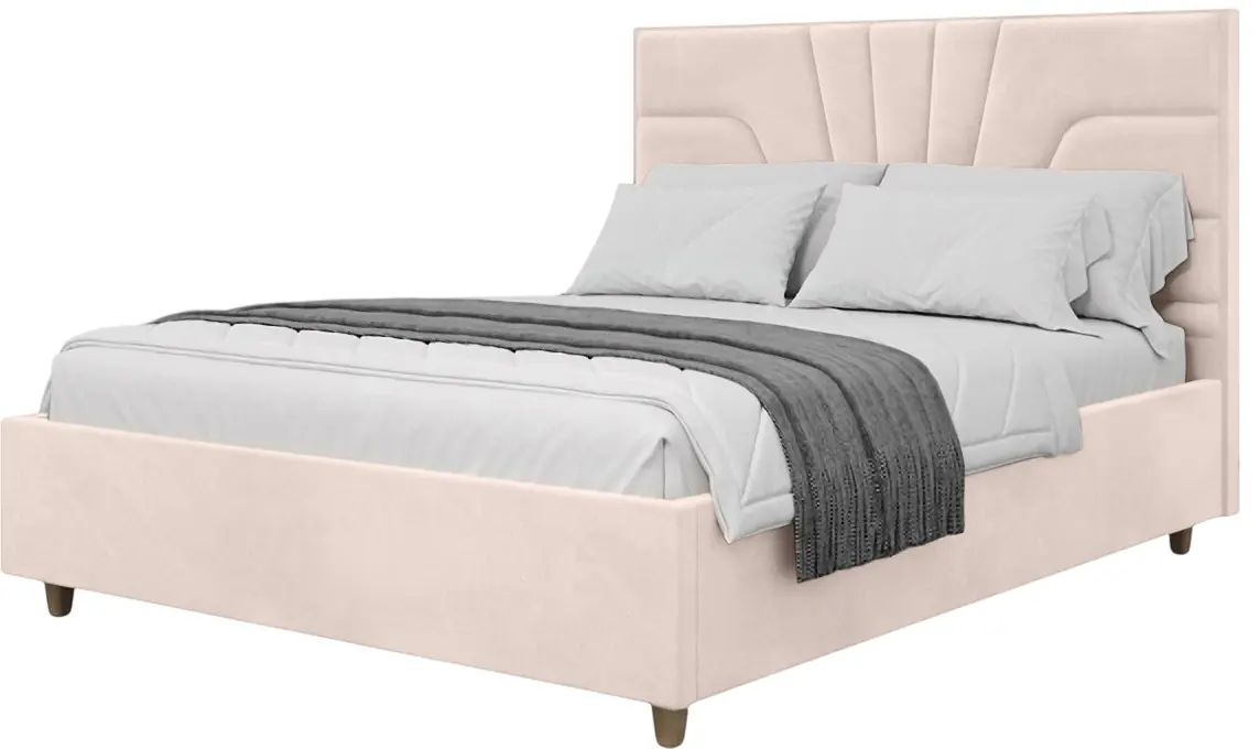 Pat Charmbed Confort Oxana Modern 140x200 Velluto 02 (Beige/Walnut)