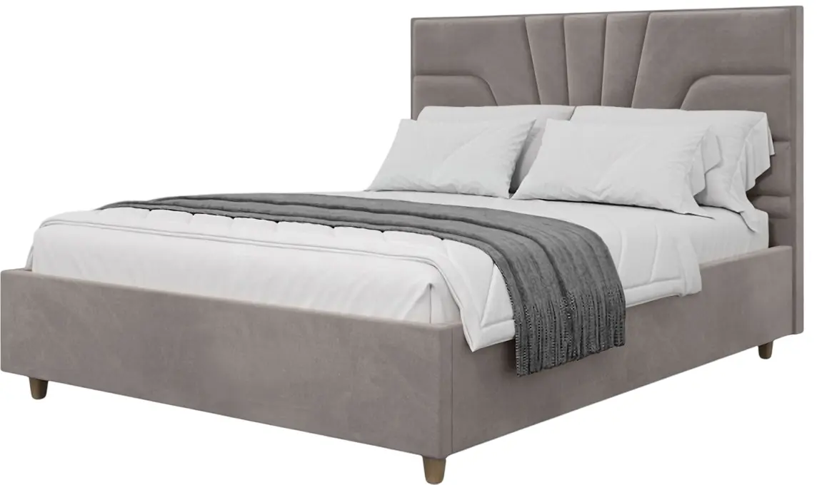 Pat Charmbed Confort Oxana Modern 140x200 Velluto 15 (Silver/Walnut)