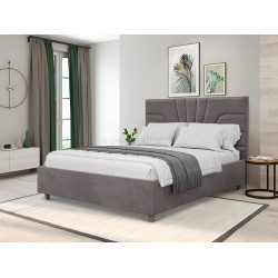 Pat Charmbed Confort Oxana Modern 140x200 Velluto 16 (Grey/Walnut) Thumb