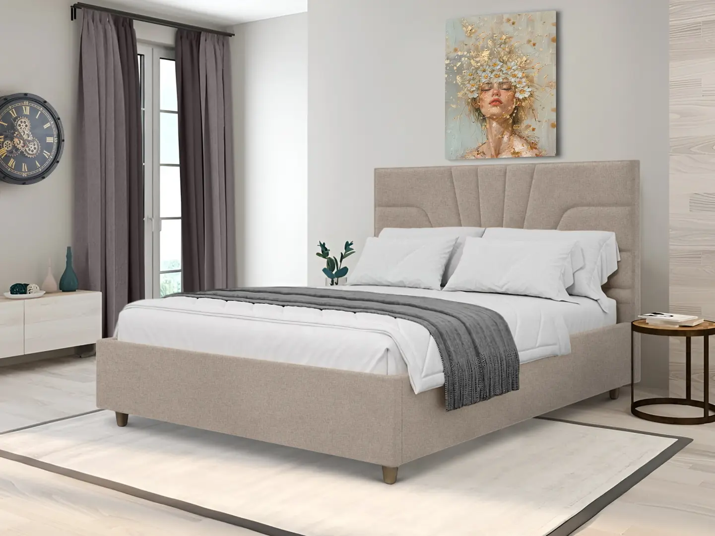 Pat Charmbed Confort Oxana Modern 160x200 Glow 04 (Stone/Walnut)