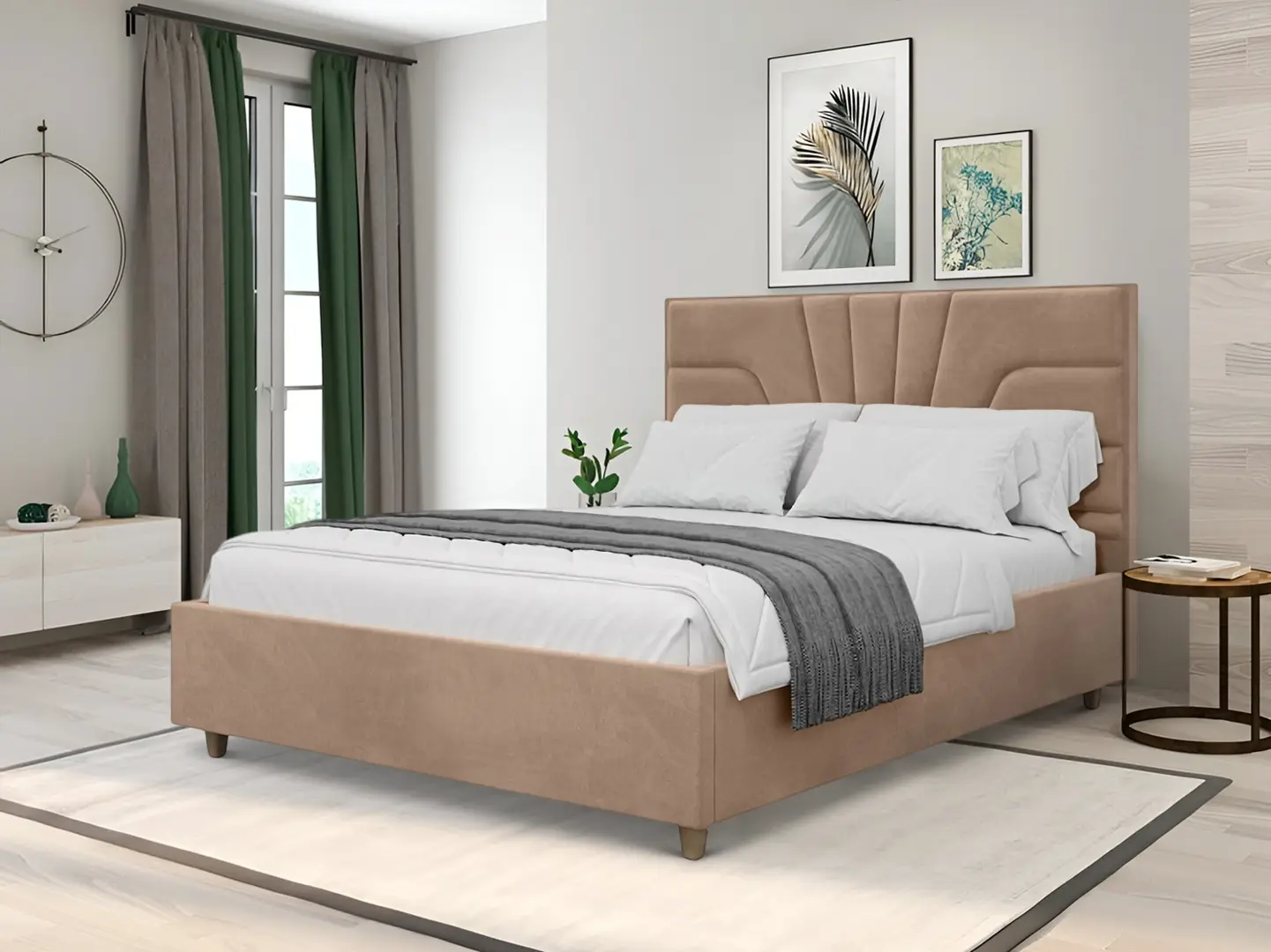 Pat Charmbed Confort Oxana Modern 160x200 Velluto 03 (Mika/Walnut)