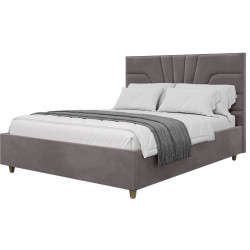Кровать Charmbed Confort Oxana Modern 160x200 Velluto 16 (Grey/Walnut) Thumb