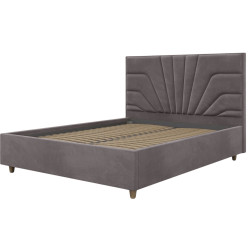 Кровать Charmbed Confort Oxana Modern 160x200 Velluto 16 (Grey/Walnut) Thumb