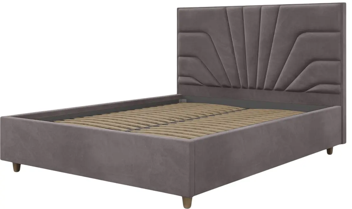 Кровать Charmbed Confort Oxana Modern 180x200 Velluto 16 (Grey/Walnut)