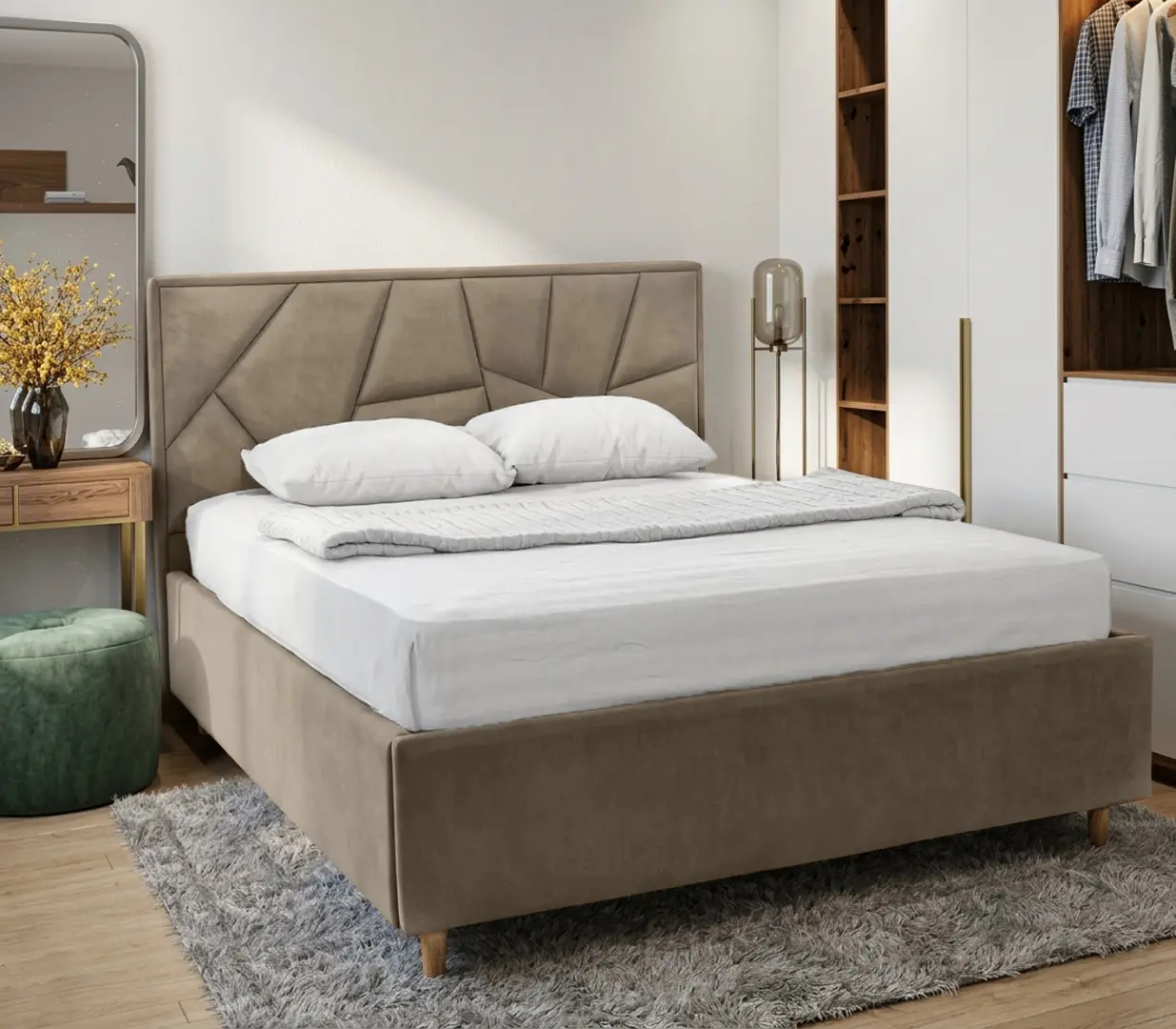 Кровать Charmbed Confort Seul Eco 140x200 London 04 (Light Brown)