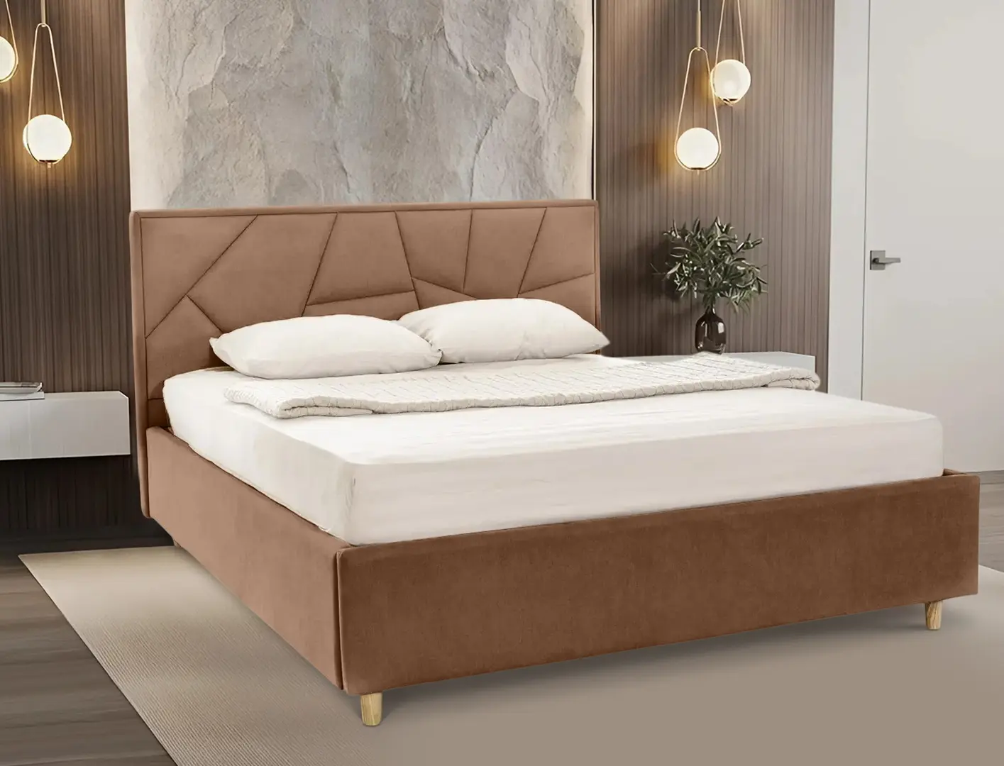 Кровать Charmbed Confort Seul Eco 160x200 London 04 (Light Brown)