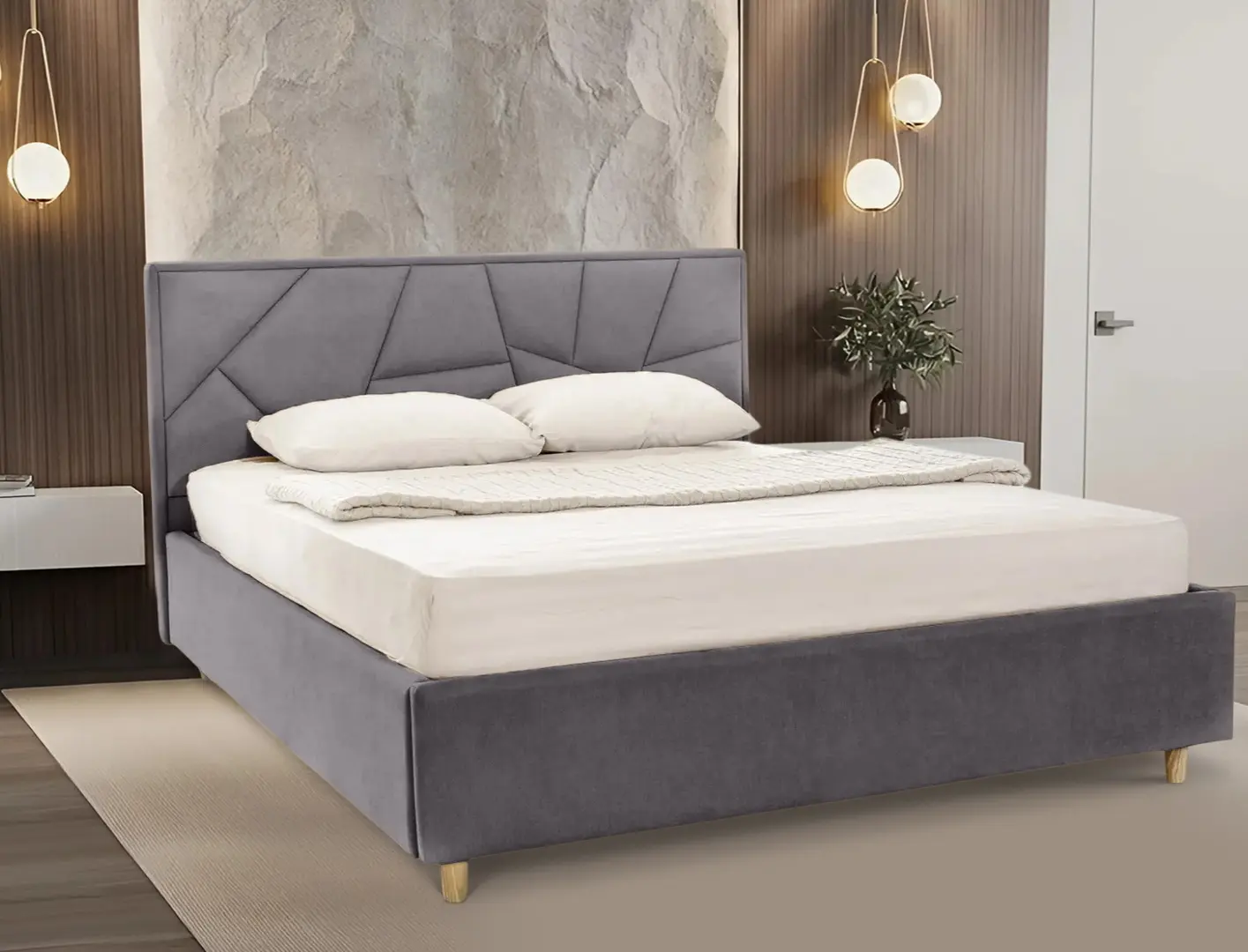 Кровать Charmbed Confort Seul Eco 180x200 London 15 (Grey)