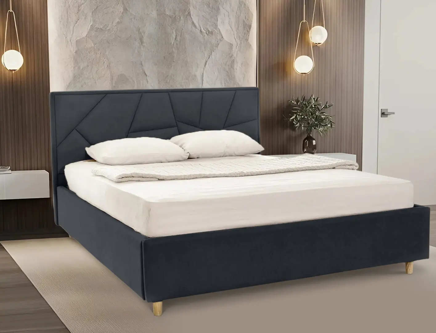Кровать Charmbed Confort Seul Eco 180x200 London 16 (Dark Grey)