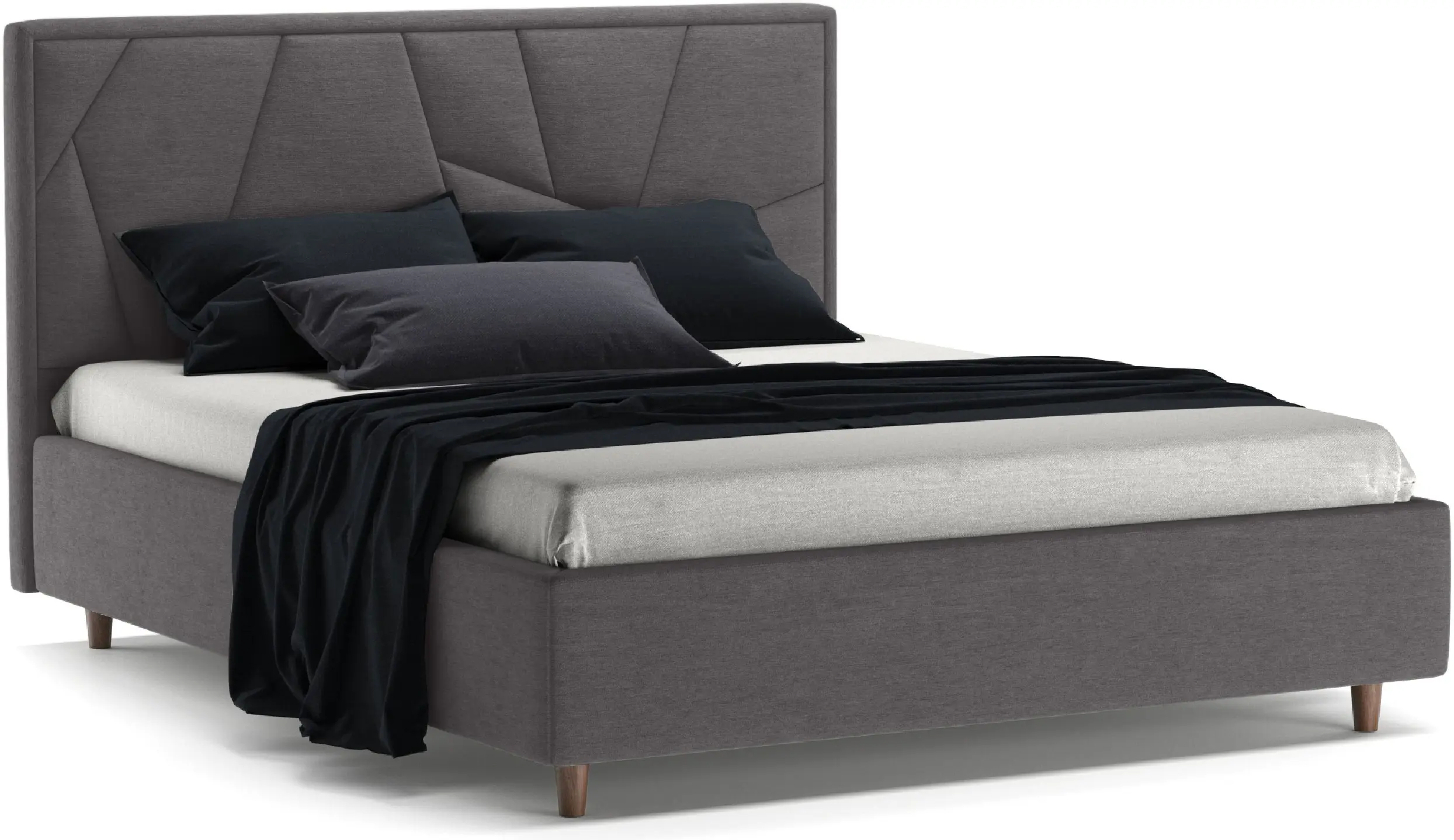 Кровать Charmbed Confort Seul Modern 140x200 Glow 19 (Anthracite/Walnut)