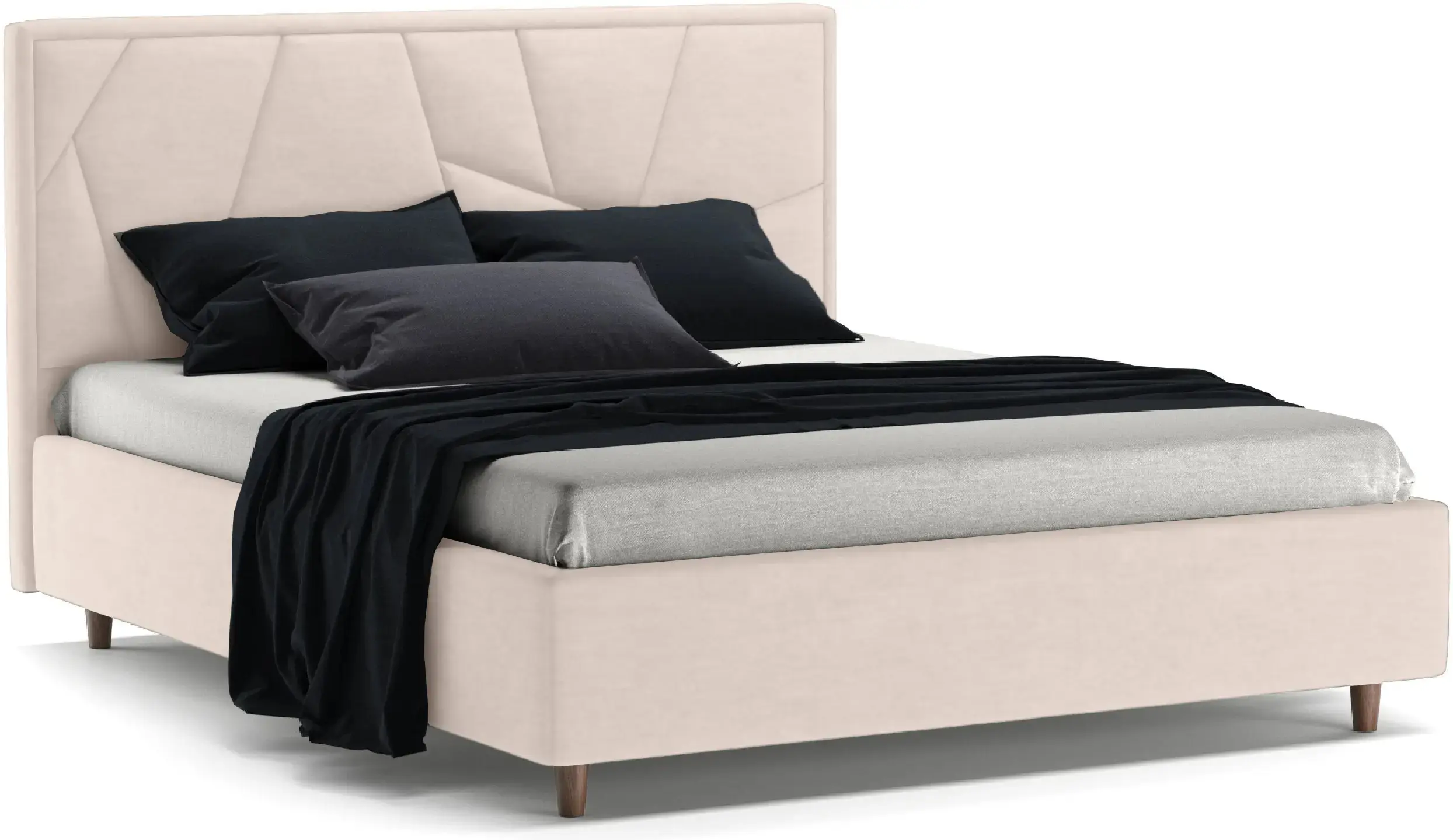 Pat Charmbed Confort Seul Modern 140x200 Velluto 02 (Beige/Walnut)