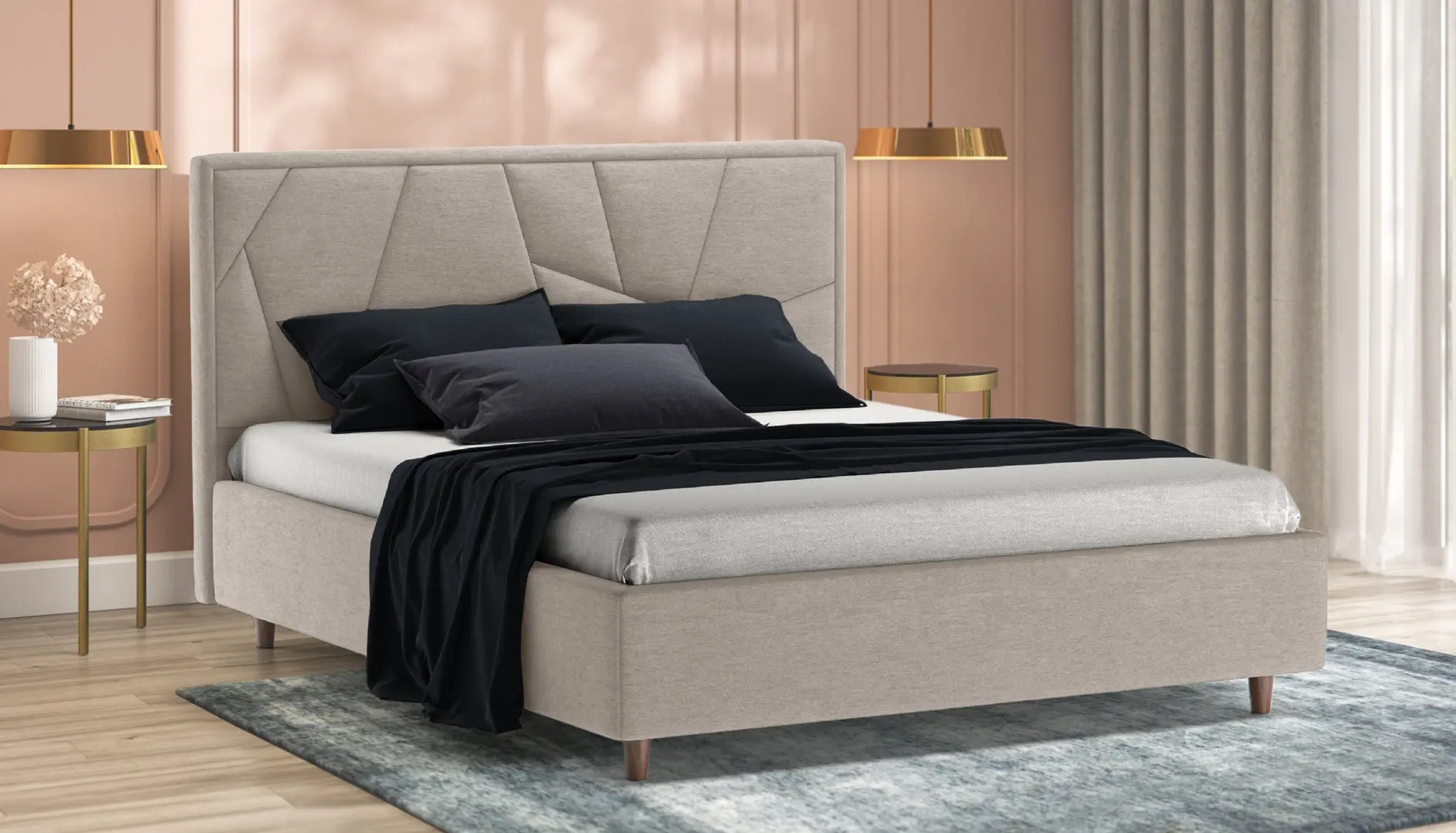 Pat Charmbed Confort Seul Modern 180x200 Glow 03 (Fossil/Walnut)