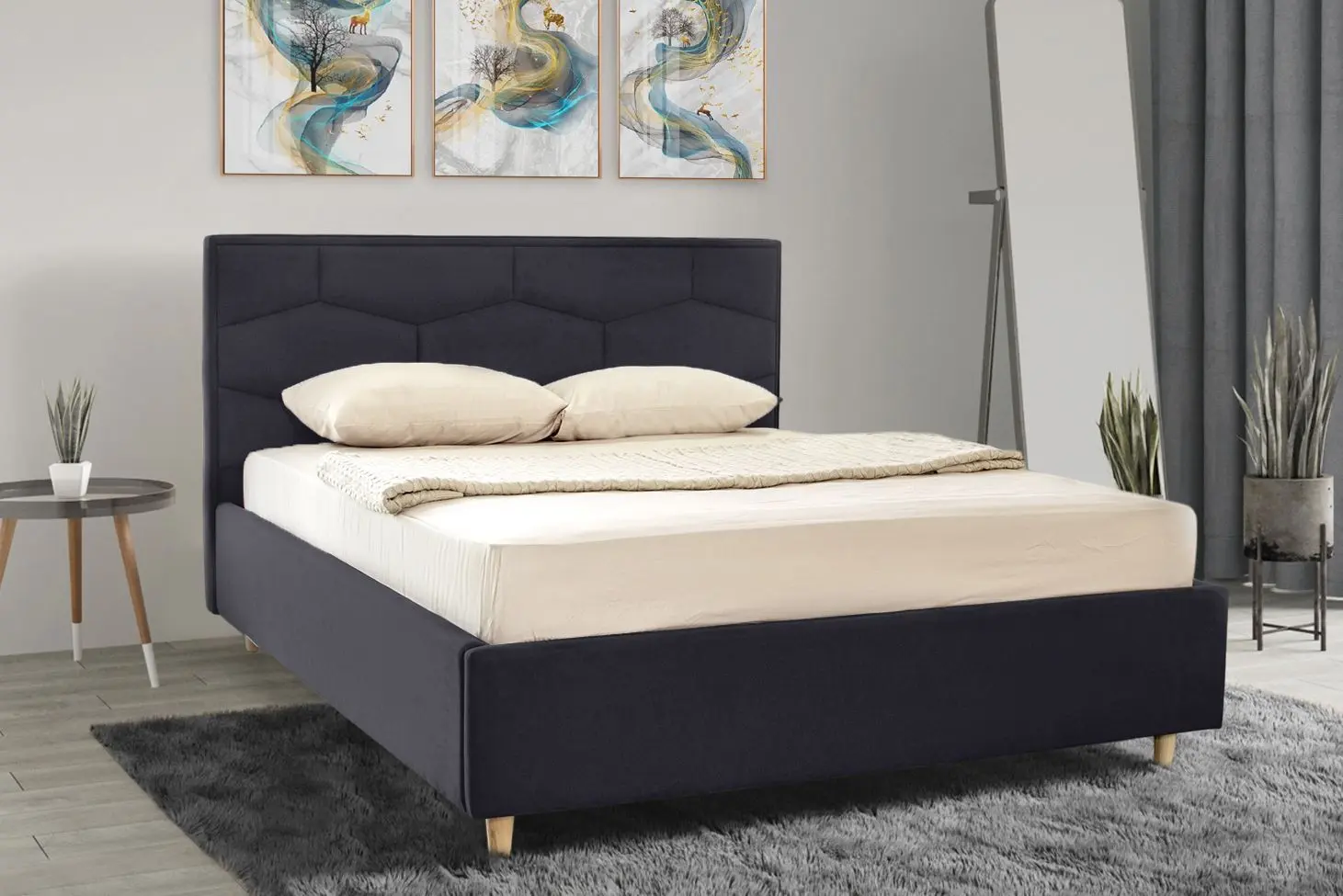 Кровать Charmbed Confort Solomia London 16 140x200 (Dark Grey)