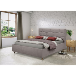 Pat Charmbed Confort Solomia Modern 140x200 Velluto 15 (Silver/Walnut)