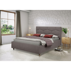 Кровать Charmbed Confort Solomia Modern 140x200 Velluto 16 (Grey/Walnut) Thumb