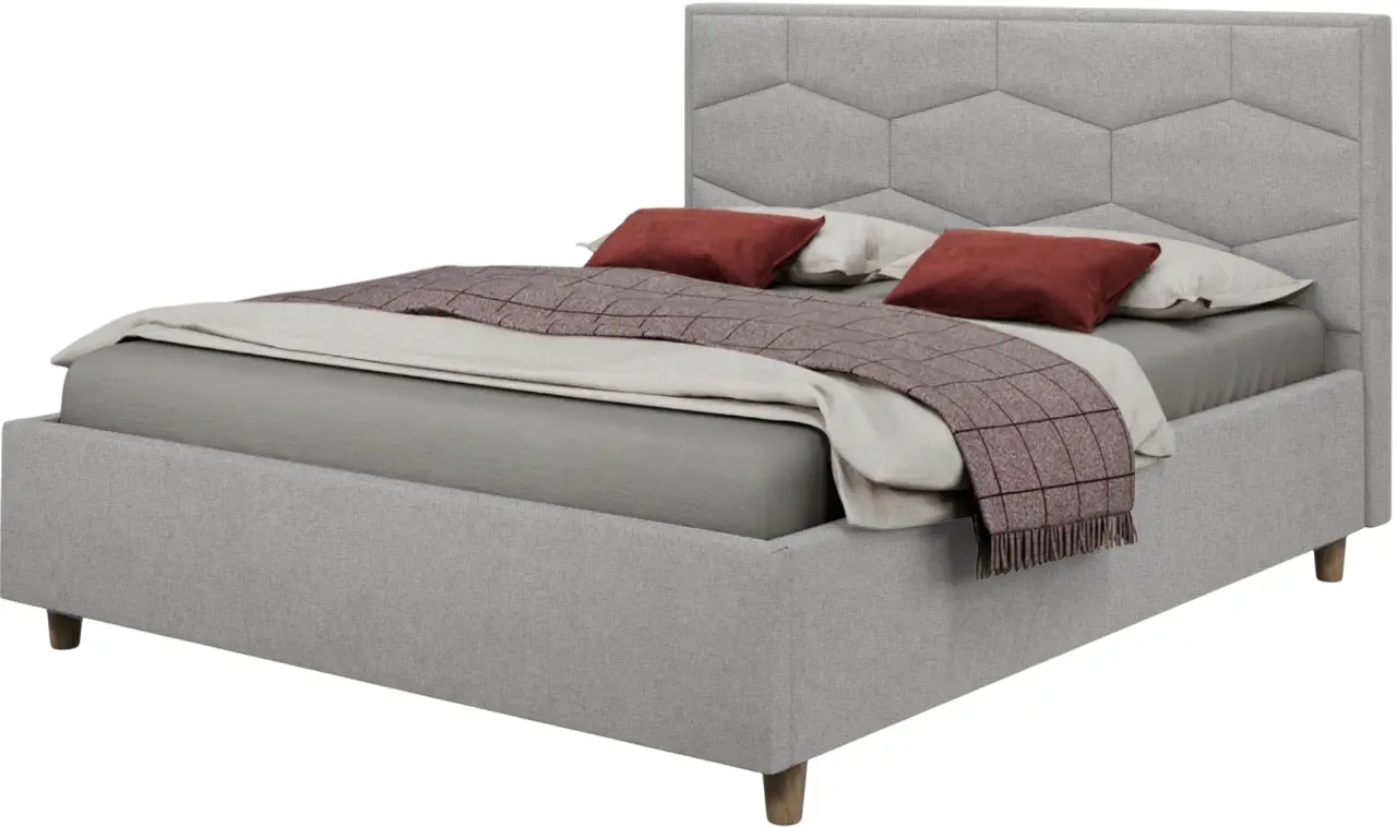 Pat Charmbed Confort Solomia Modern 160x200 Glow 15 (Light Grey/Walnut)