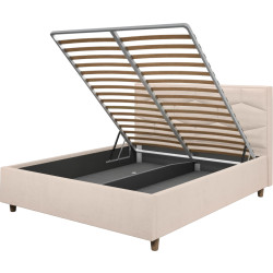 Pat Charmbed Confort Solomia Modern 160x200 Velluto 02 (Beige/Walnut) Thumb