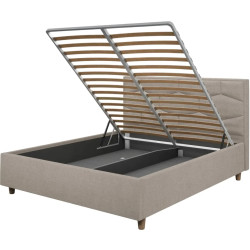 Кровать Charmbed Confort Solomia Modern 180x200 Glow 04 (Stone/Walnut) Thumb