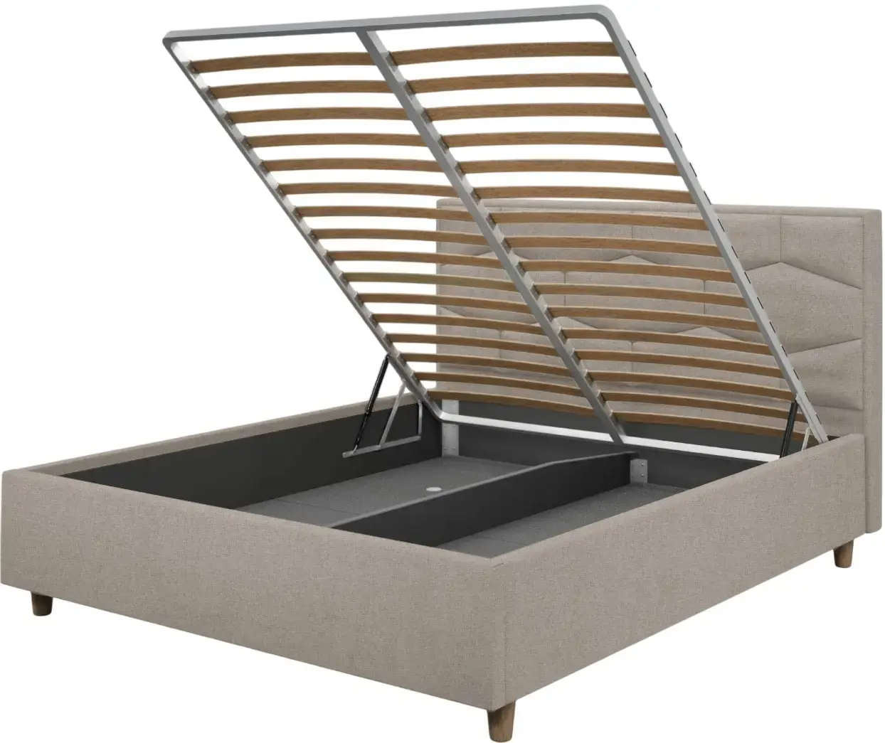 Кровать Charmbed Confort Solomia Modern 180x200 Glow 04 (Stone/Walnut) - 4