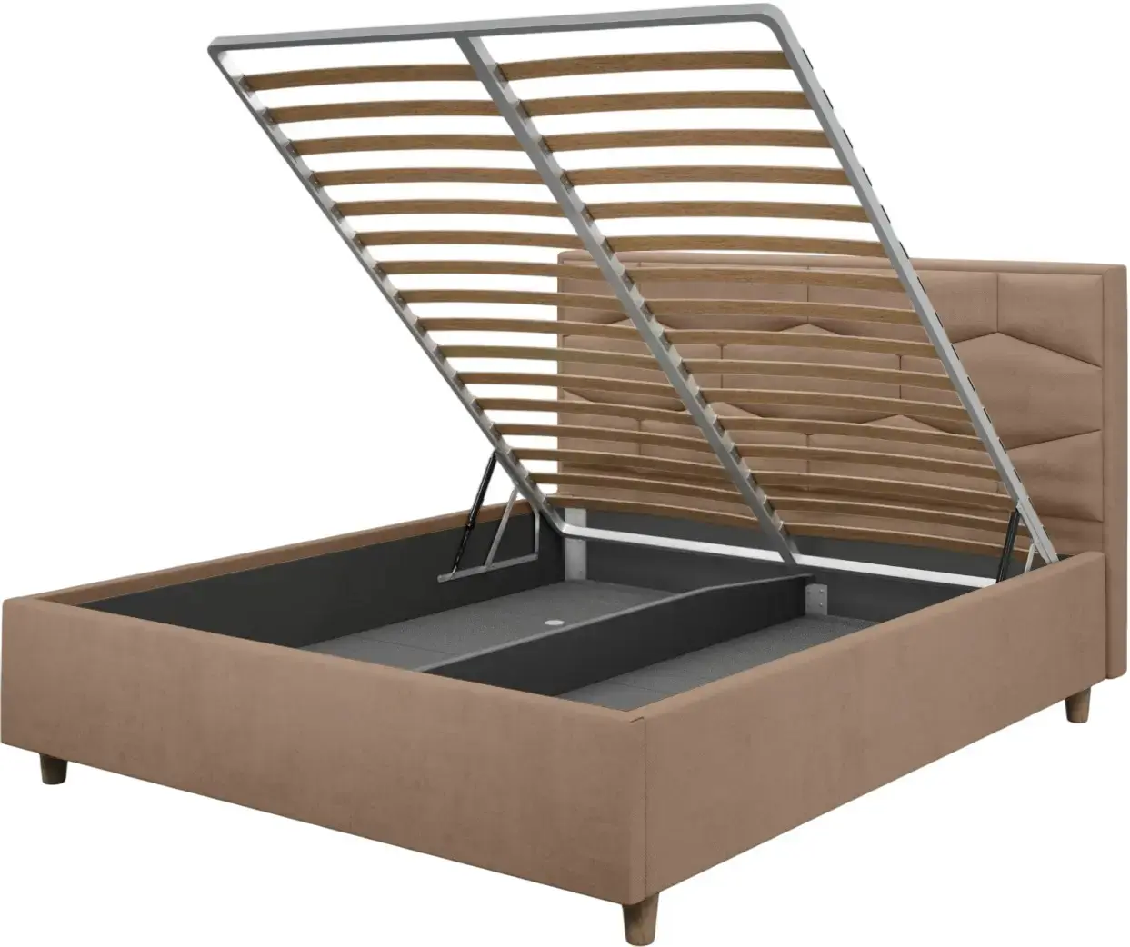 Кровать Charmbed Confort Solomia Modern 180x200 Velluto 03 (Mika/Walnut)