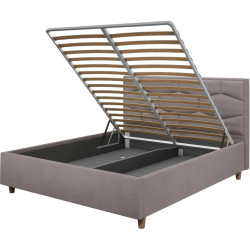 Кровать Charmbed Confort Solomia Modern 180x200 Velluto 15 (Silver/Walnut) Thumb