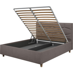 Кровать Charmbed Confort Solomia Modern 180x200 Velluto 16 (Grey/Walnut) Thumb