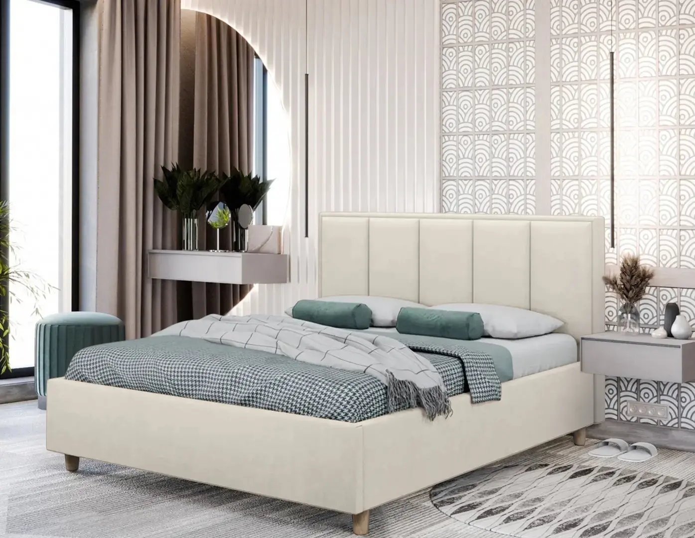 Кровать Charmbed Confort Stenli Eco 160x200 Royal 02 (Beige)