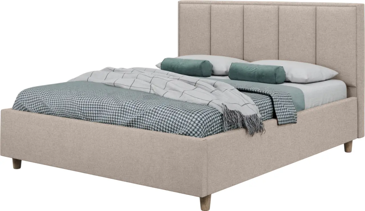 Кровать Charmbed Confort Stenli Modern 140x200 Glow 03 (Fossil/Walnut)