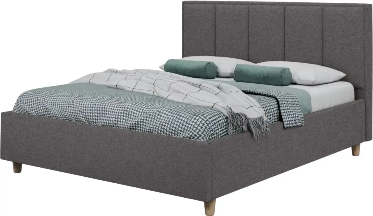 Кровать Charmbed Confort Stenli Modern 140x200 Glow 19 (Anthracite/Walnut)