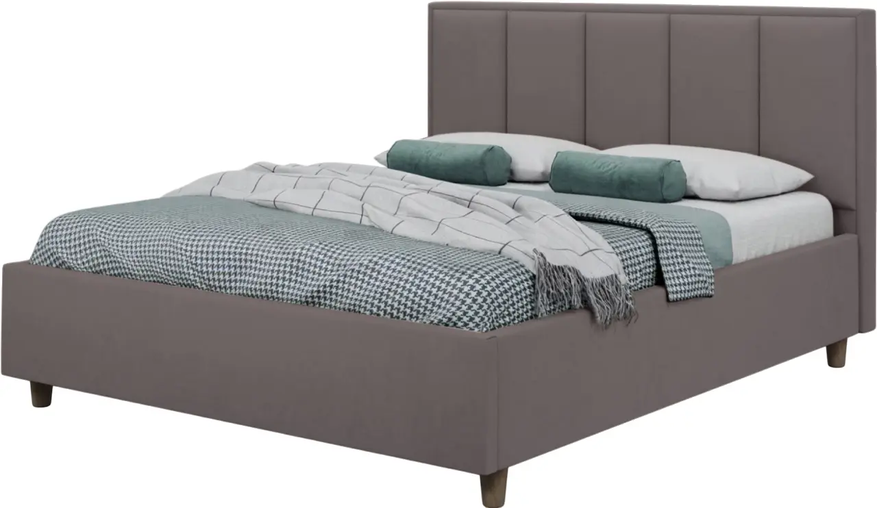 Pat Charmbed Confort Stenli Modern 140x200 Velluto 16 (Grey/Walnut)