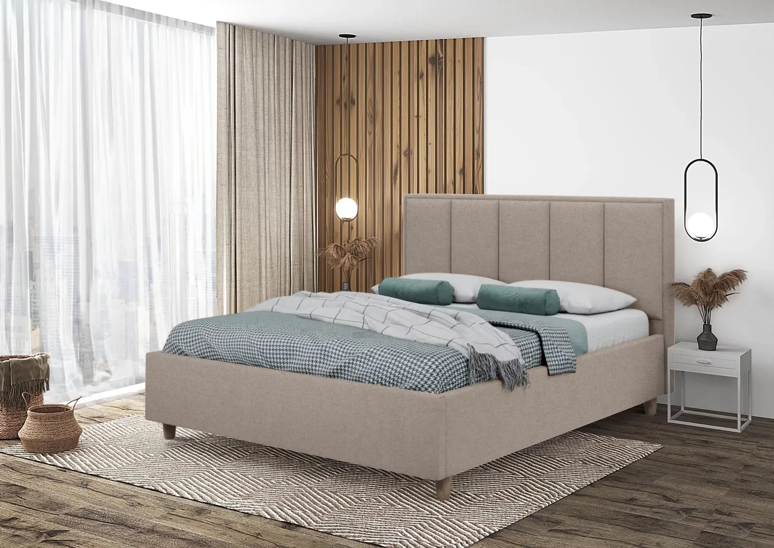 Pat Charmbed Confort Stenli Modern 160x200 Glow 04 (Stone/Walnut)