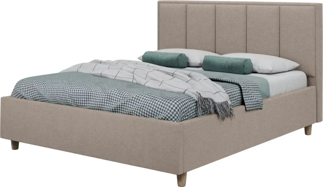 Кровать Charmbed Confort Stenli Modern 180x200 Glow 04 (Stone/Walnut)