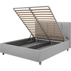 Кровать Charmbed Confort Stenli Modern 180x200 Glow 15 (Light Grey/Walnut) Thumb