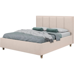 Кровать Charmbed Confort Stenli Modern 180x200 Velluto 02 (Beige/Walnut) Thumb