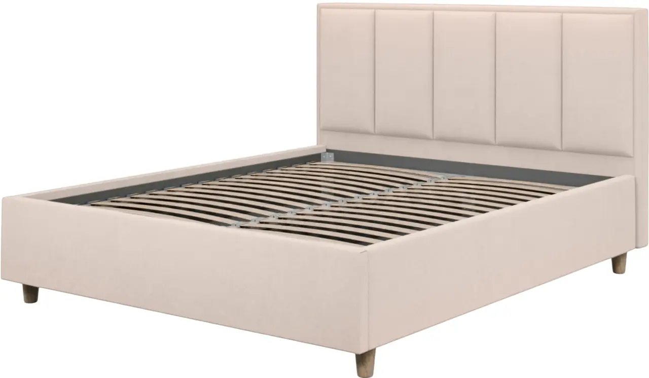 Кровать Charmbed Confort Stenli Modern 180x200 Velluto 02 (Beige/Walnut) - 3
